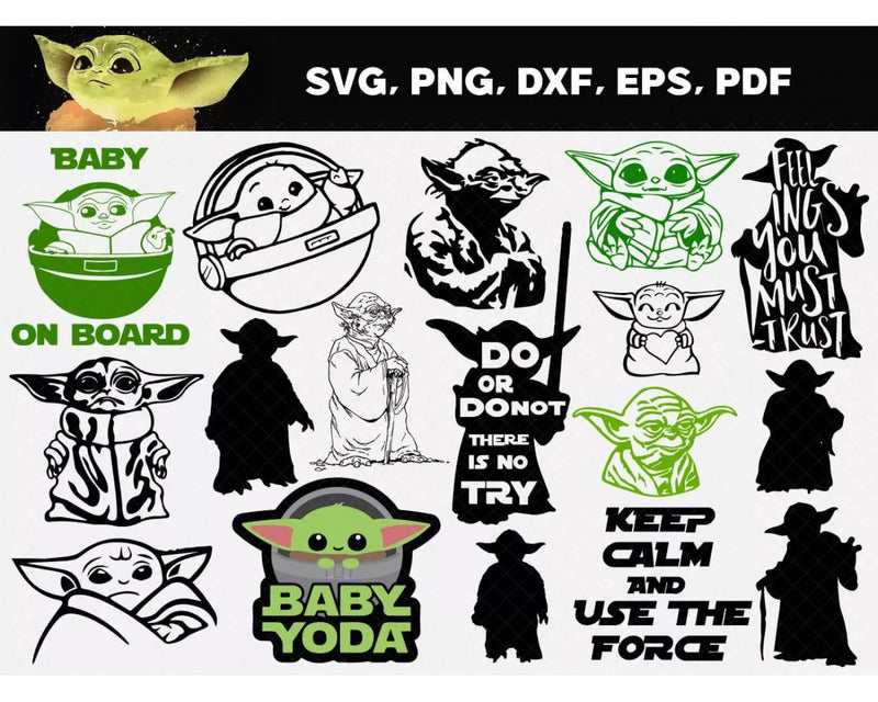 Baby Yoda Svg, Baby Yoda Png, Baby Yoda Cricut Svg, Baby Yoda Clipart