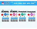 Baby Shark School Clipart Bundle, PNG & SVG Files for Cricut / Silhouette