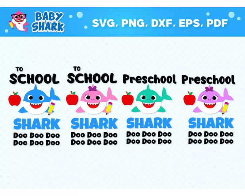 Baby Shark School Svg, Baby Shark Teacher Png, Baby Shark Clipart, Baby Shark Svg Cut files