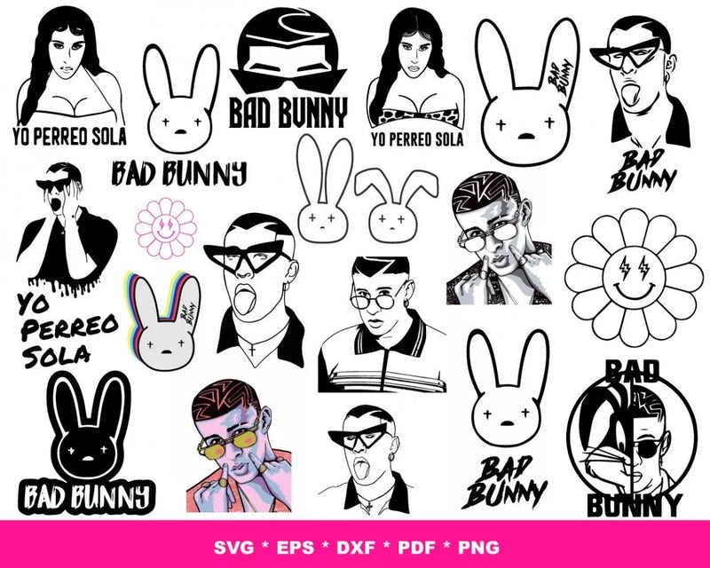 Bad Bunny SVG Bundle 250+ Files For Cricut & Silhouette