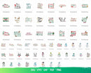 Christmas SVG & PNG Bundle, Christmas Tree SVG For Cricut, Merry Christmas PNG Transparent, Christmas Ornament SVG