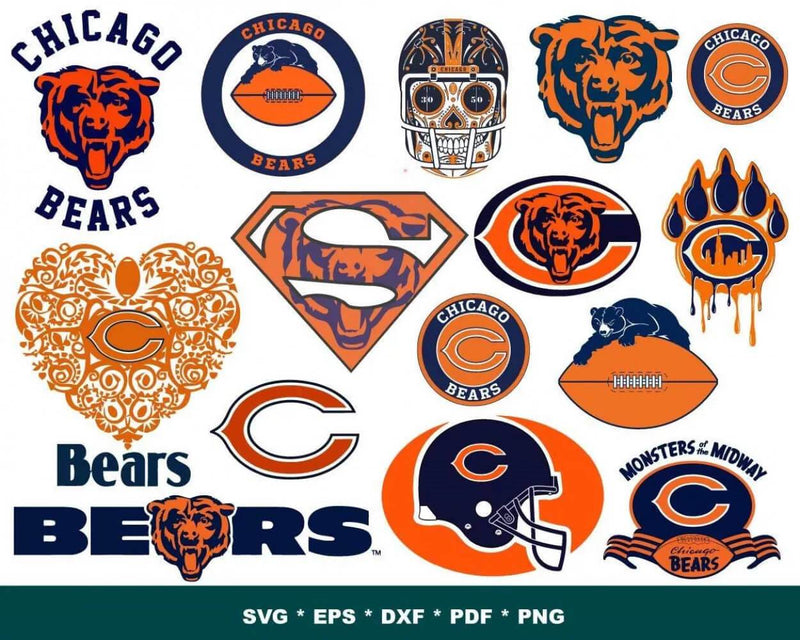 NFL Teams Clipart Bundle, PNG & SVG Cut Files for Cricut / Silhouette