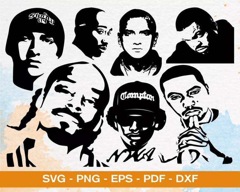 Rappers PNG & SVG Bundle, 150+ Files For Cricut & Silhouette