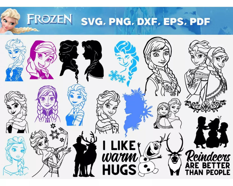 Frozen SVG Bundle 145+ Files For Cricut & Silhouette