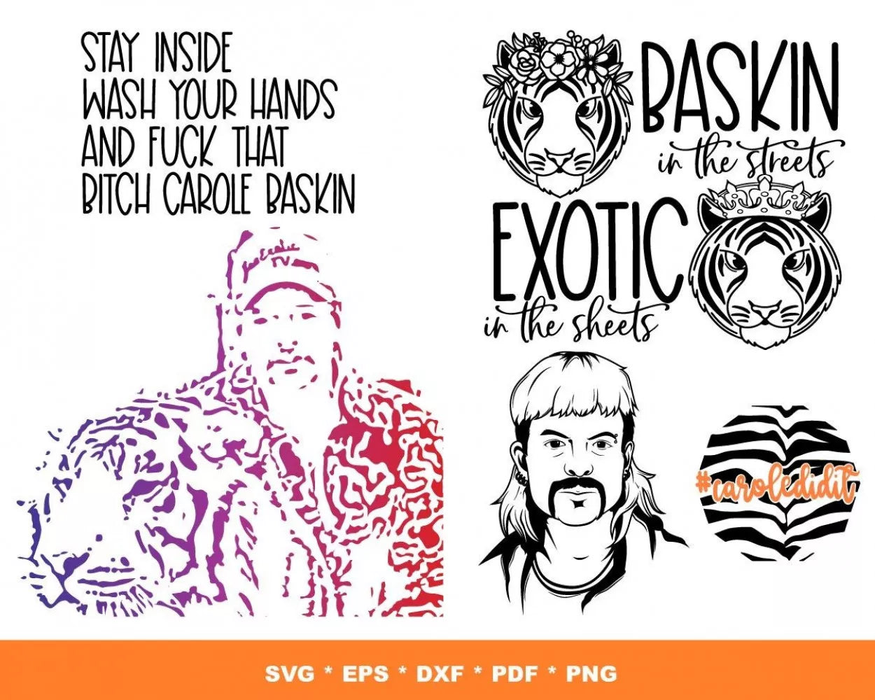 Joe Exotic SVG Bundle 100+ Files For Cricut & Silhouette