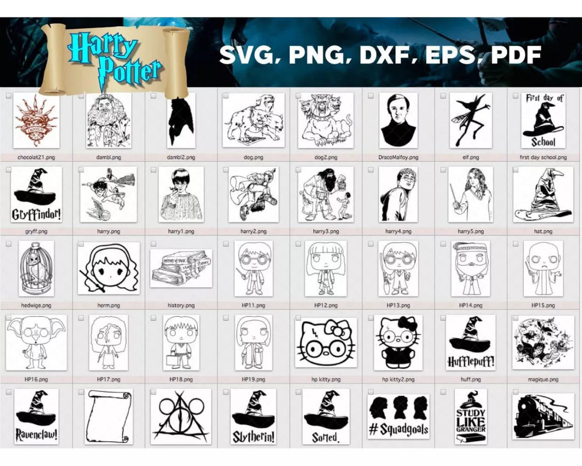 Harry Potter SVG Bundle 100+ Files For Cricut & Silhouette