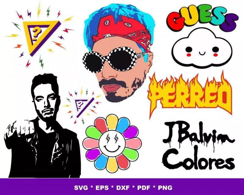 J Balvin SVG Bundle 150+ Files For Cricut & Silhouette