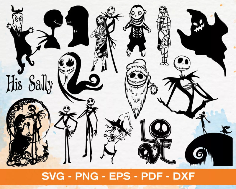 Jack Skellington SVG, Nightmare Before Christmas SVG, Cricut Designs, Halloween Svg For Cricut, Silhouette Vector Cut Files