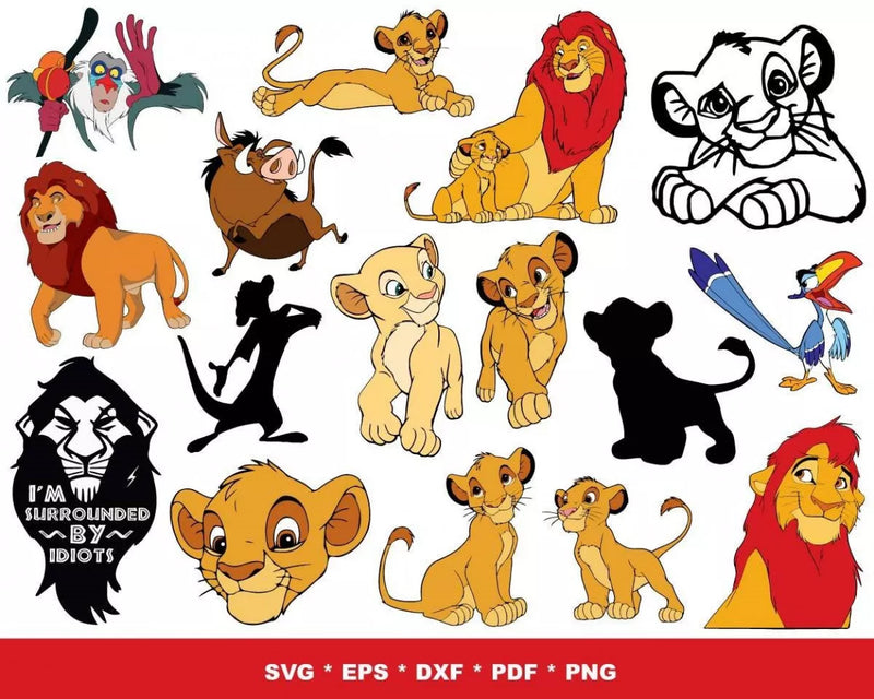 Lion King SVG, Simba SVG Files, Lion King SVG Files For Cricut, Lion King Simba PNG Transparent