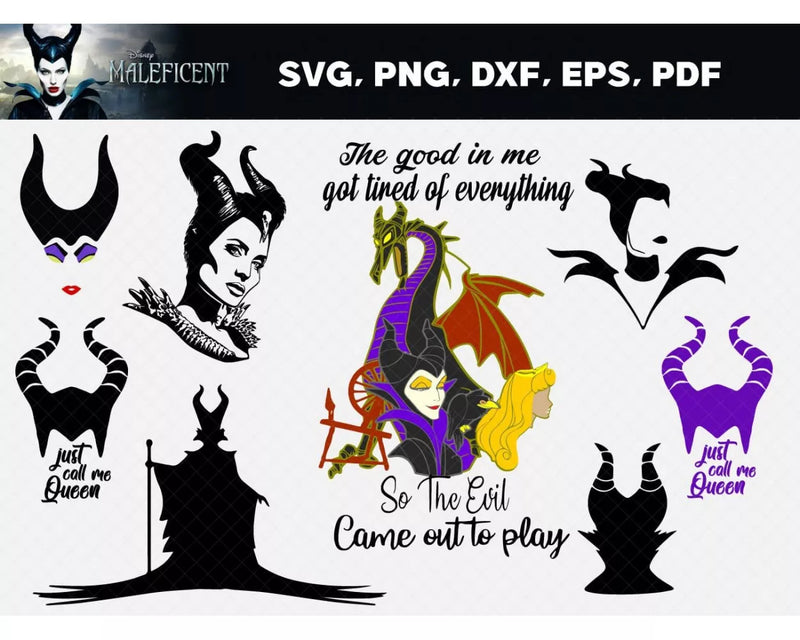 Maleficent SVG Bundle 37+ Files For Cricut & Silhouette