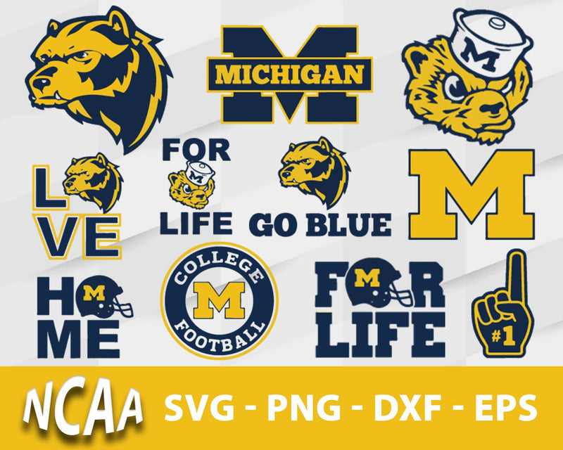 Michigan Wolverines Svg Bundle, Michigan Wolverines Svg, Sport Svg, Ncaa Svg, Png, Dxf, Eps Digital file.