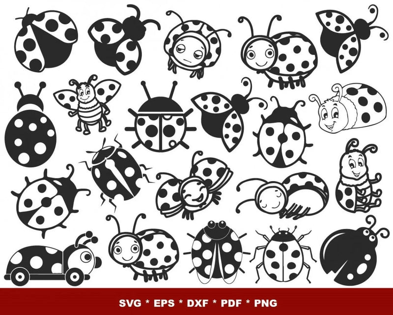 Miraculous Ladybug Clipart Bundle, Ladybug SVG For Cricut, Miraculous Ladybug PNG, Silhouette Vector Cut Files