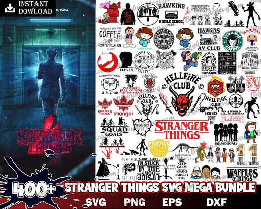 400+ Stranger Things SVG Bundle, Hellfire Club Svg, Stranger Things PNG Bundle, Stranger Things Bundle, Stranger Things Cut Files, Stranger Things Prints