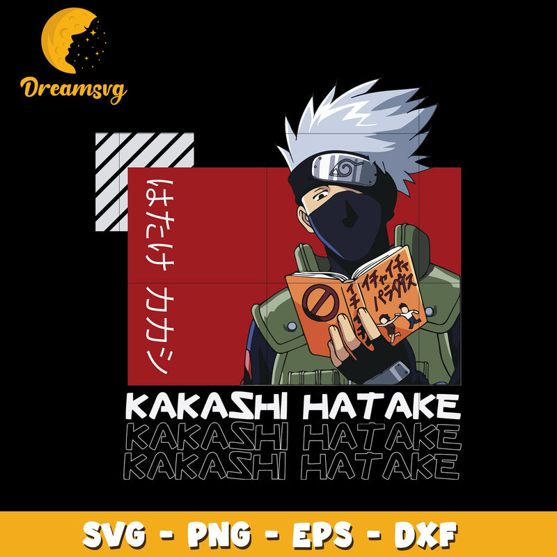 Kakashi read book Svg, Anime Svg, Naruto anime Svg