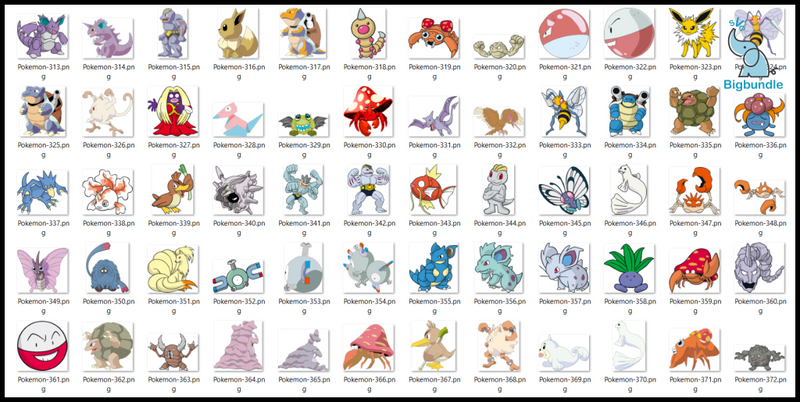 415+ pokemon svg bundle, pokemon svg, Pikachu svg, Pikachu clipart svg, Pikachu bundle svg, pokemon vector, Pokemon cut file