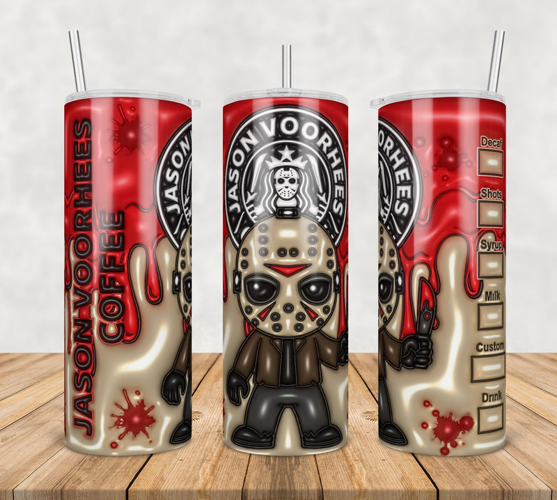 Jason Voorhees Inflated 3D Tumbler Wrap Png, SG10072341