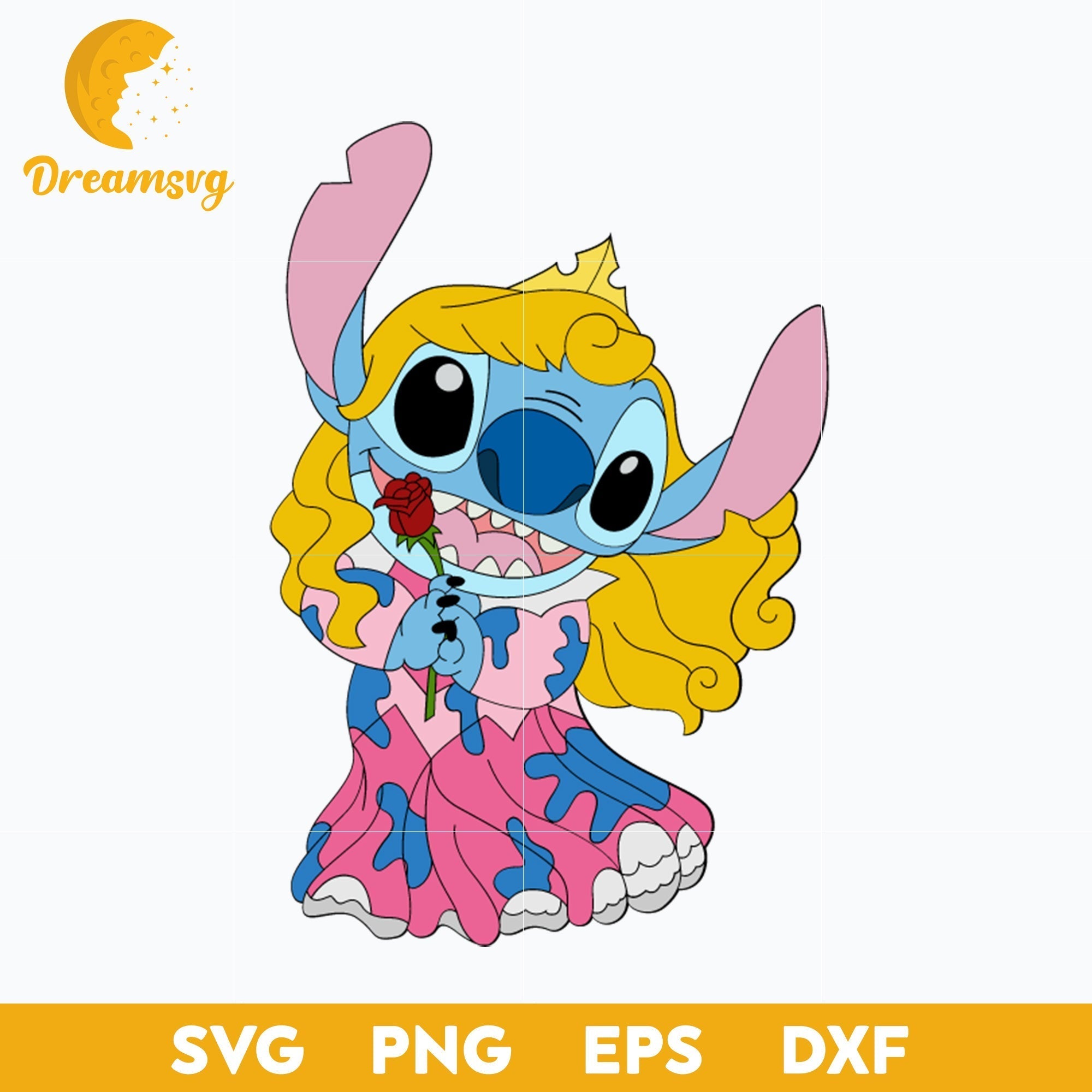 Stitch Princess Aurora SVG, Stitch Aurora SVG, Stitch Suit Aurora SVG,