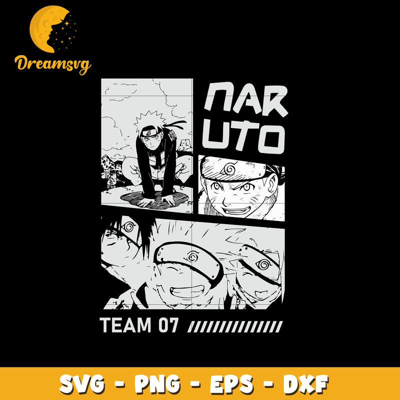 Naruto Black White Svg, Anime Svg, Naruto anime Svg