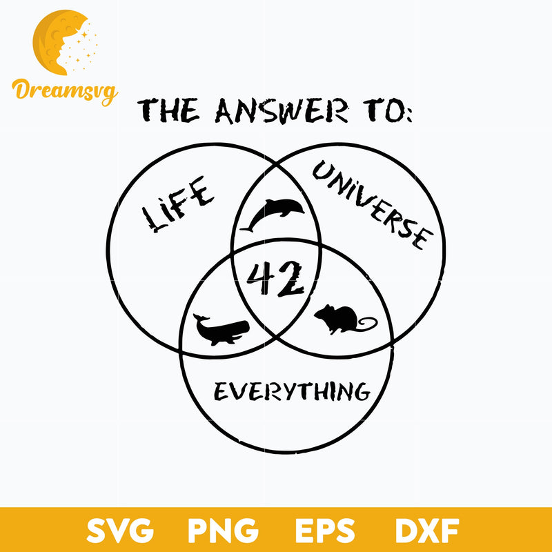 42 The Answer To Life Universe Everything Svg, Teacher Life Svg, 42 Answer Svg, Universe Svg, Studying Svg, Knowledge Svg, Student Svg, Funny Svg, png, dxf, eps digital file.