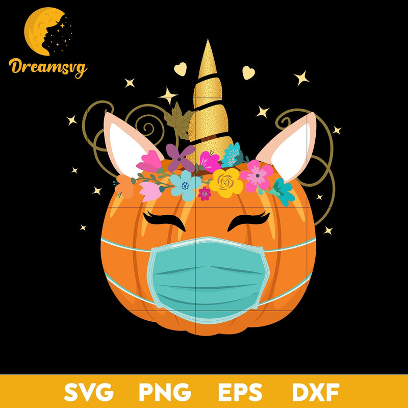 Pumpkin Unicorn Halloween svg, Halloween svg, png, dxf, eps digital file.