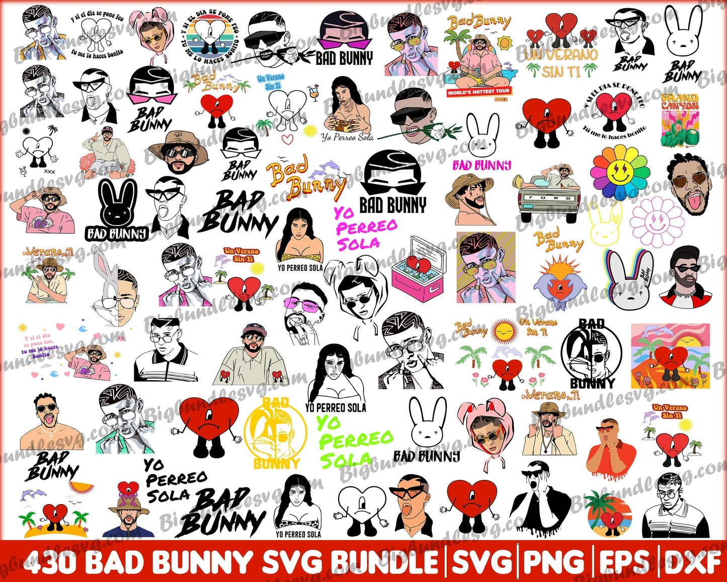 430+ Bad Bunny SVG,Bundle bad bunny svg, digital download
