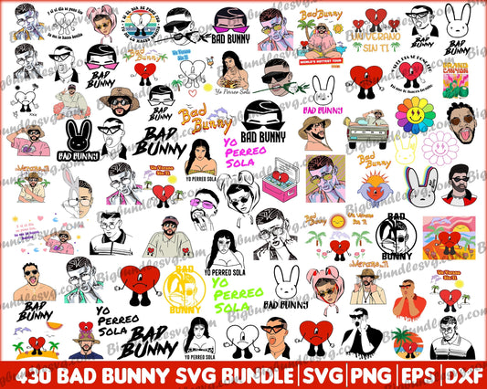 430+ Bad Bunny SVG,Bundle bad bunny svg, digital download