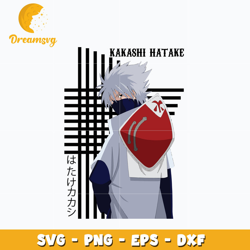 Hatake Kakashi Design Svg, Anime Svg, Naruto anime Svg