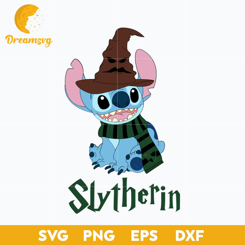 Stitch Harry Potter SVG, Stitch Slythenrin SVG, Stitch Halloween SVG, PNG, DXF, EPS Digital File.