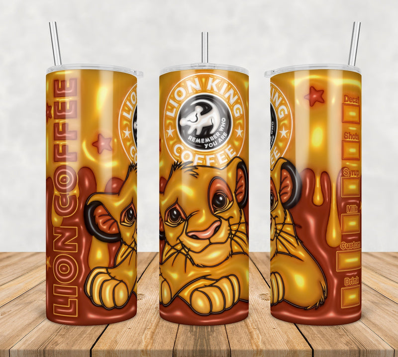 Simba Inflated 3D Tumbler Wrap Png, SG10072343