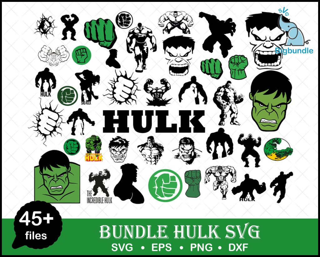 45+ Hulk Bundle svg, Superheroe svg, Super heroe svg, Hulk cut file, File Silhouette