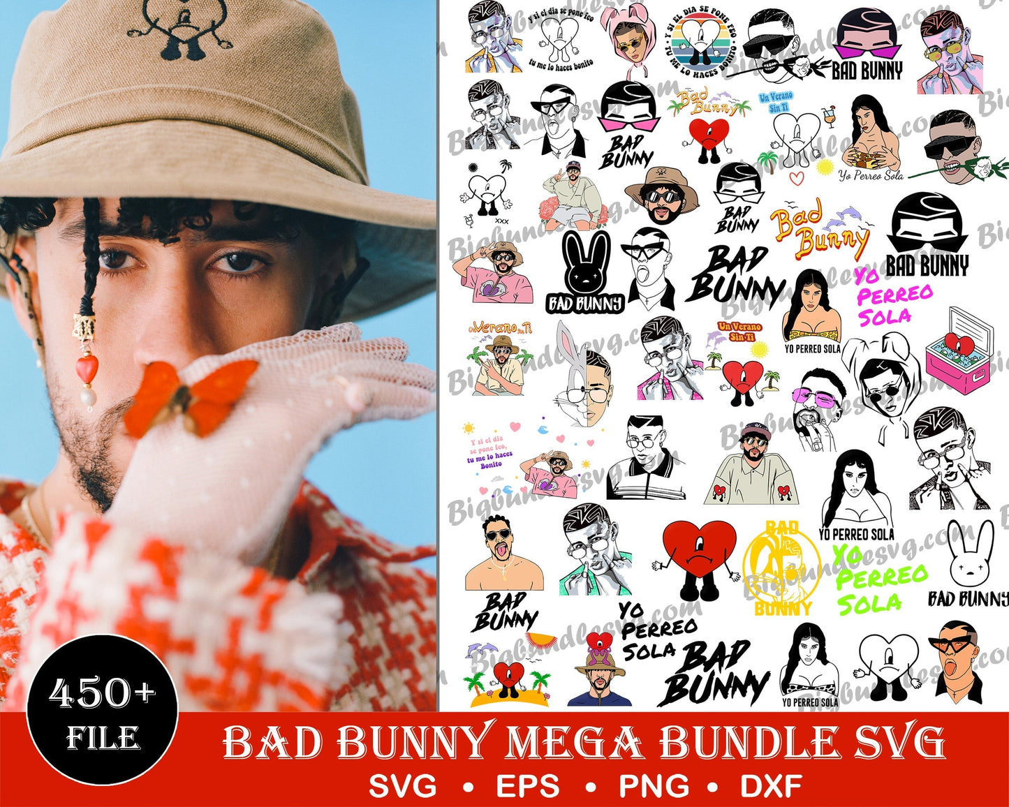 450+ Bad Bunny SVG,Bundle bad bunny svg, digital download