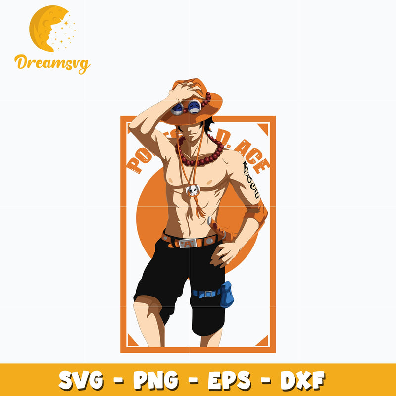 Portgas D. Ace design Svg, Anime Svg, One piece Svg