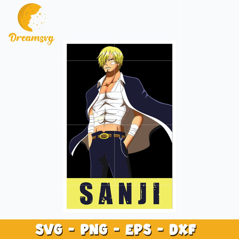 Sanji design Svg, Anime Svg, One piece Svg