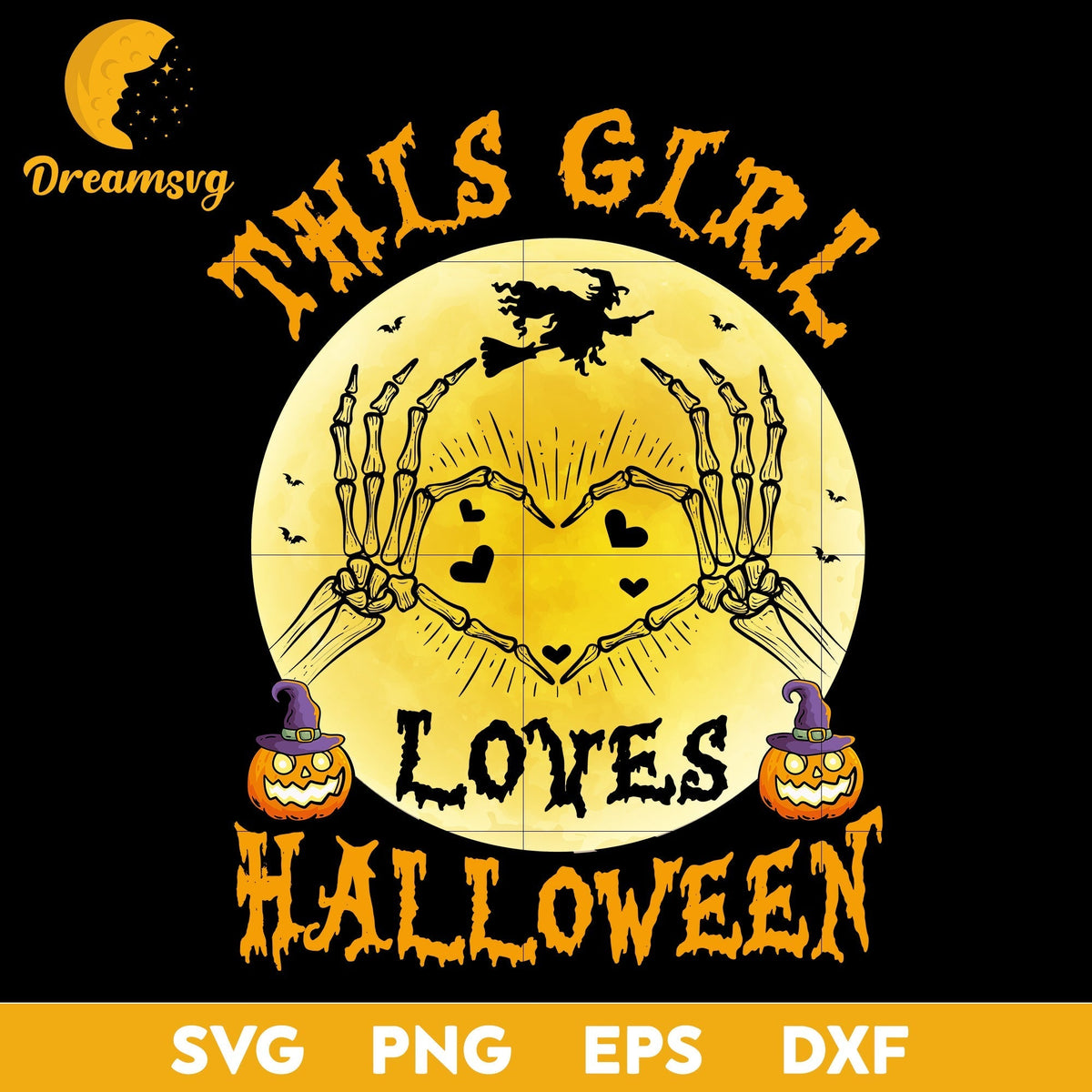This girl loves halloween svg, Halloween svg, png, dxf, eps digital file.