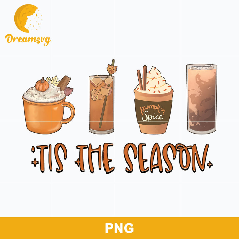 Fall Coffee Png, Tis The Season, Halloween Coffee Png Sublimation.