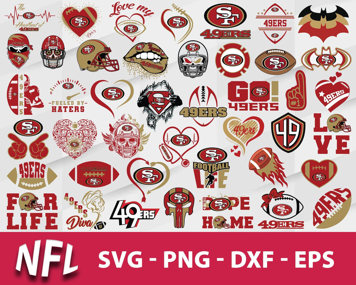 San Francisco 49ers Svg Bundle, San Francisco 49ers Svg, Sport Svg, Nfl Svg, Png, Dxf, Eps Digital File.