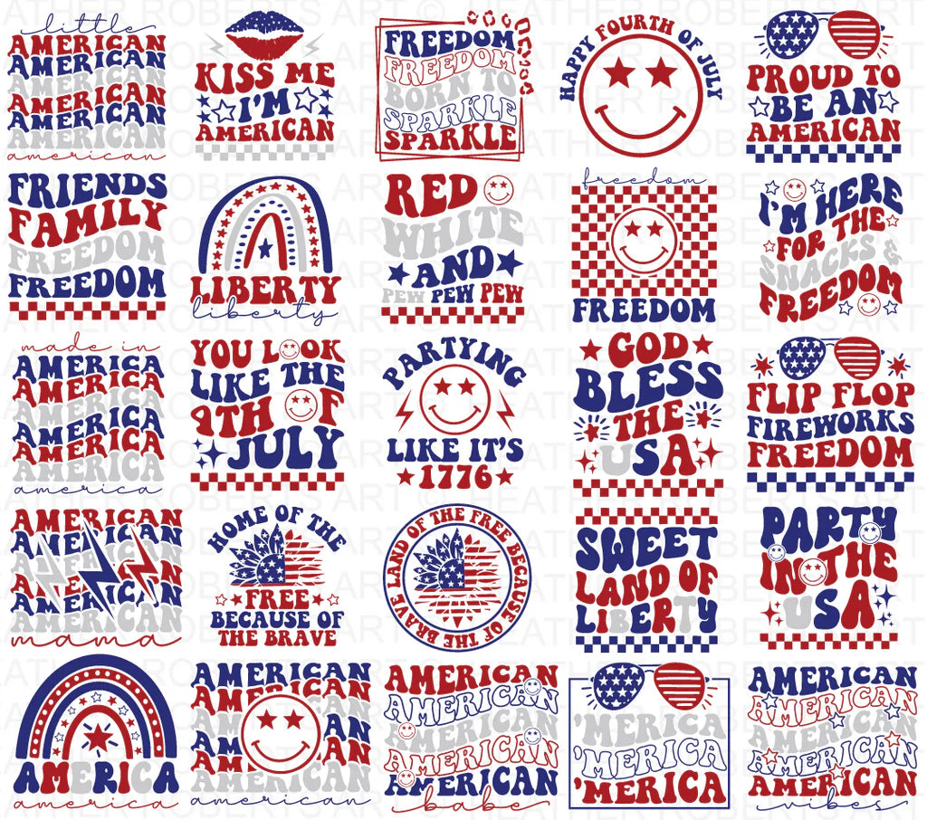 4th of July Mega SVG Bundle, 4th of July Cliparts for Cricut / Silhouette
