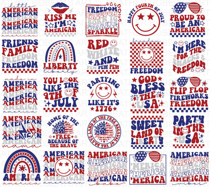 4th of July Mega SVG Bundle, 4th of July Cliparts for Cricut / Silhouette