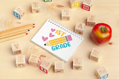 Back to School Clipart Bundle, 7 SVG Files for Cricut / Silhouette