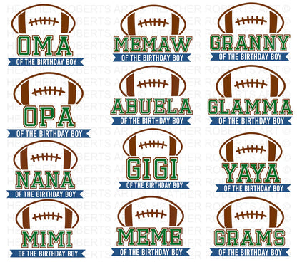 Football Birthday SVG Bundle, Cliparts for Cricut / Silhouette