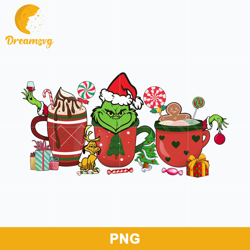 Grinch Christmas Coffee Latte Png, Christmas Coffee Png, Christmas Coffee Drink Late Png File