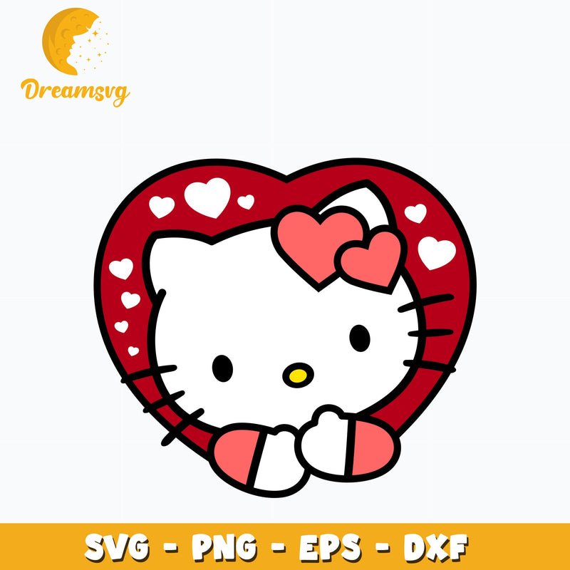 Kitty Valentine Day Svg