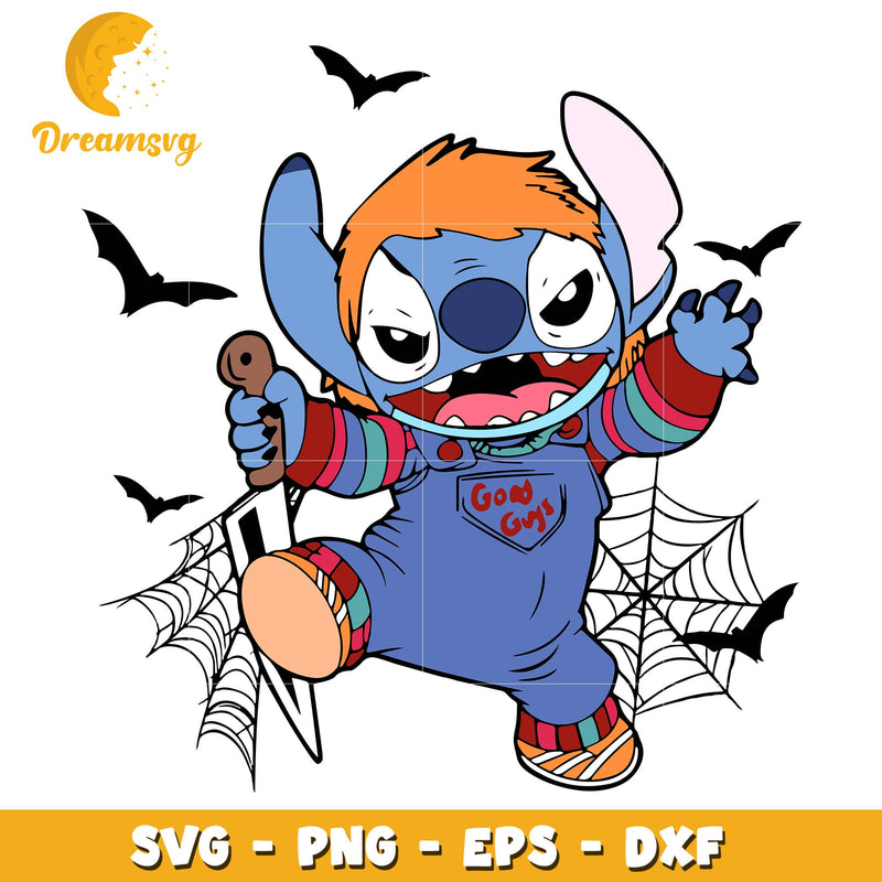 Stitch Chucky svg, halloween svg