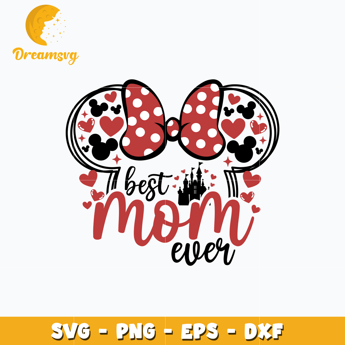 Minnie head best mom ever svg
