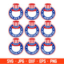 4th Of July Coffee Rings Bundle Svg, Starbucks Svg, Coffee Ring Svg, Cold Cup Svg, Cricut, Silhouette Vector Cut File