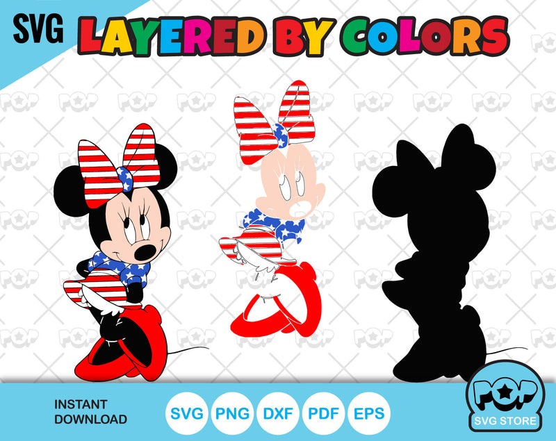 Mickey and Friends 4th of July clipart bundle, Disney Fourth Of July svg for Cricut / Silhouette, Independence Day png