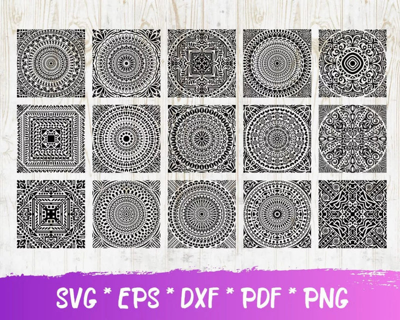 Mandala SVG Bundle 60+ Files For Cricut & Silhouette