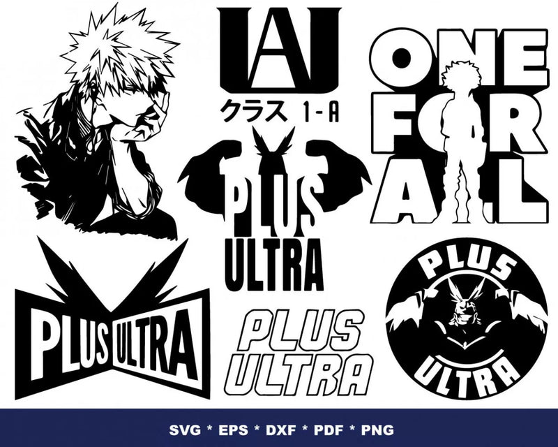 My Hero Academia SVG Bundle 200+ Files For Cricut & Silhouette