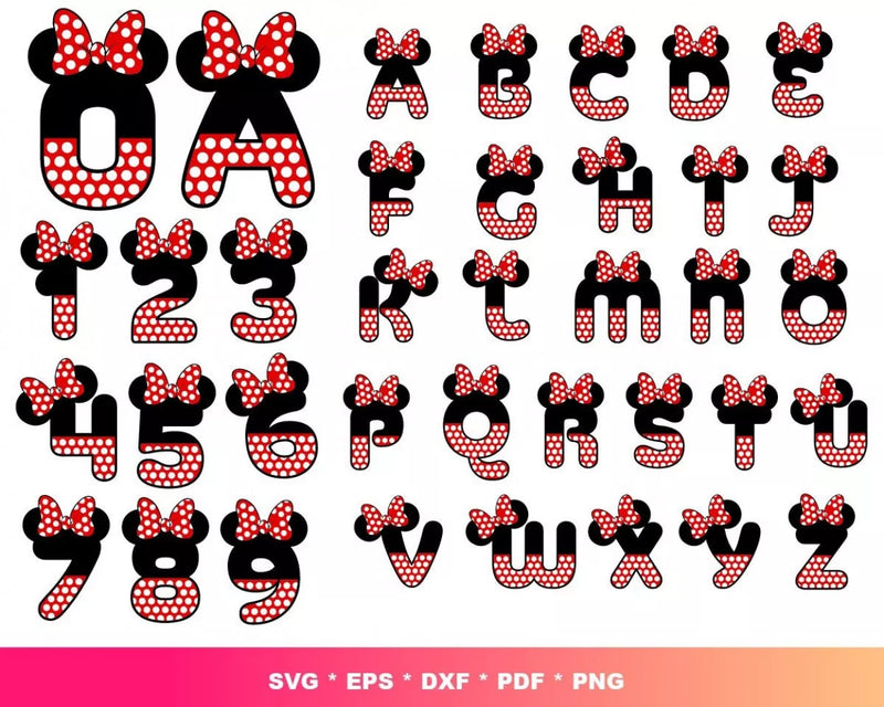 Minnie Mouse Princess Clipart Bundle, PNG & SVG Cut Files for Cricut / Silhouette