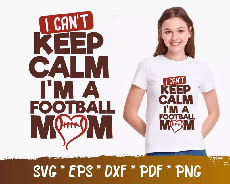 Football Mom SVG Bundle, Football Mom PNG, Football Mom Cliparts, SVG Cricut, Silhouette Vector Cut Files